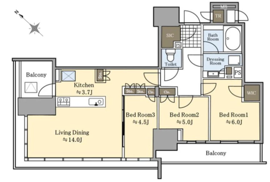 マンションPS間取り図